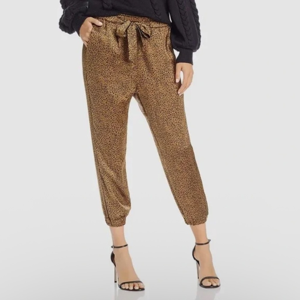 Joie Brown Leopard Print Joggers (XS)